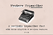 Mystery Typewriter font, a Serif Font by Ana's Fonts (Thumbnail 1 of 7)
