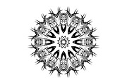 Modern Black and White Mandala Pack, a Decorative Illustration by NJ Himel (Thumbnail 60 of 101)