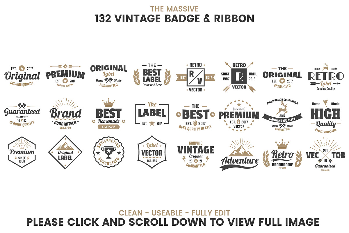 1207 Vintage Badge & Objects, a Branding & Logo Template by Toonsteb (Photo 7 of 24)