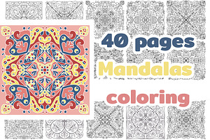 40 mandalas coloring pages