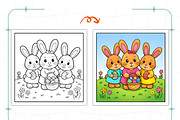 Bunny Friends Easter Coloring Book, a Seasonal Illustration by Ink Gallery (Thumbnail 4 of 8)
