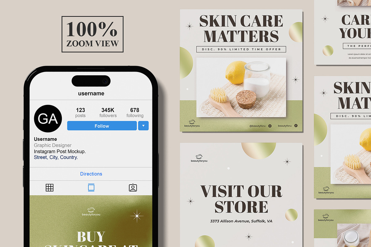 Instagram Post Mockup Bundles, an iPhone Mockup by Graphic Aesthetic (Photo 4 of 25)