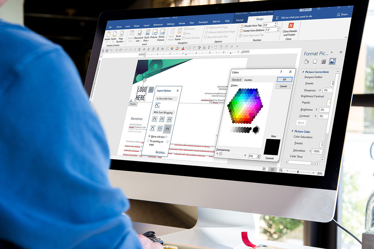 Letterhead Word Google Docs Pages, a Stationery Template by Tbunny (Photo 4 of 4)