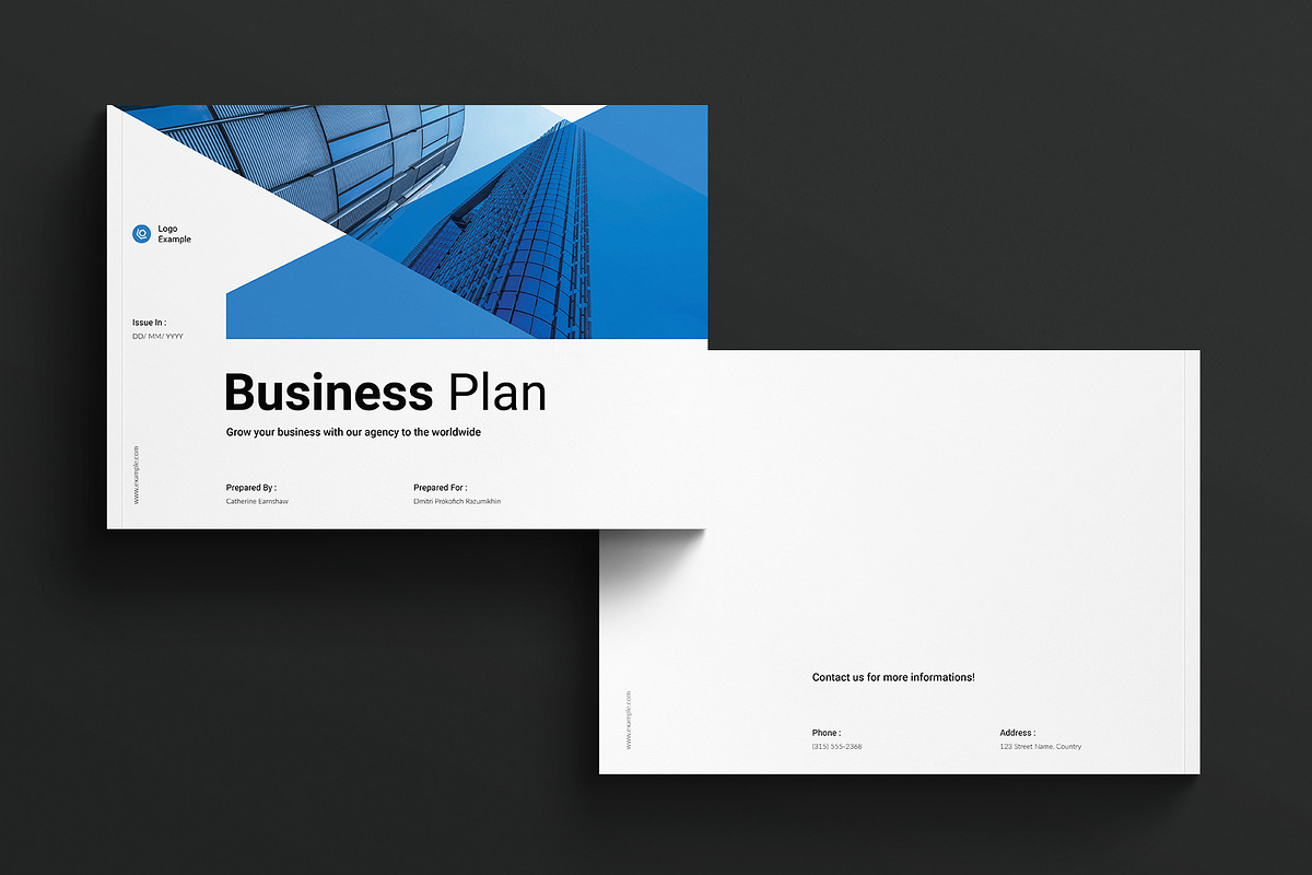 Business Plan Template Landscape, a Brochure Template by E-Type (Photo 7 of 7)