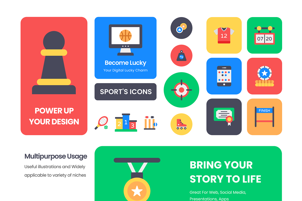Sports and Games Icons, a Duotone Icon by Brickclay (Photo 4 of 12)