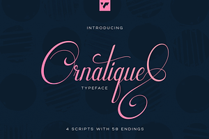 Ornatique Script - 4 Fonts