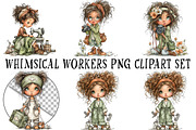 Whimsical Workers PNG Clipart Set, a Seasonal Illustration by OK Design (Thumbnail 2 of 6)