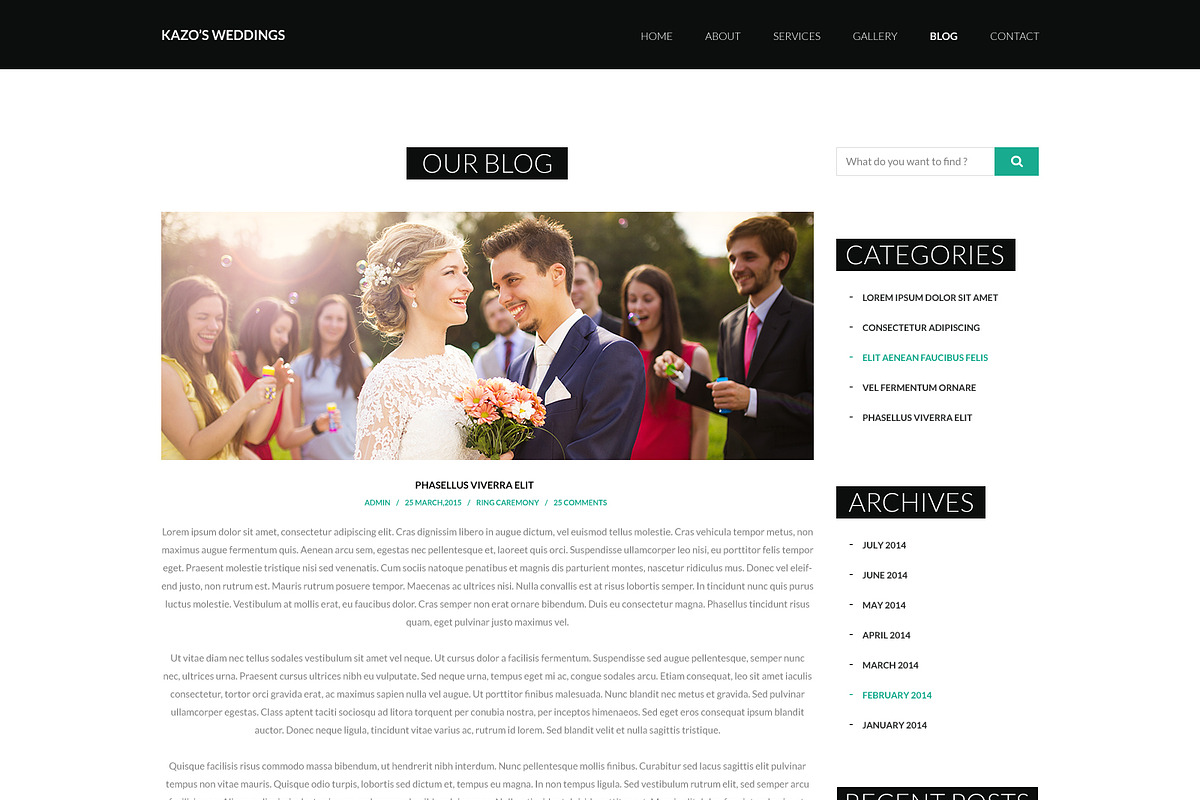 One Page Wedding PSD Web Template, a Landing Page Template by WebbyTemplates (Photo 4 of 4)