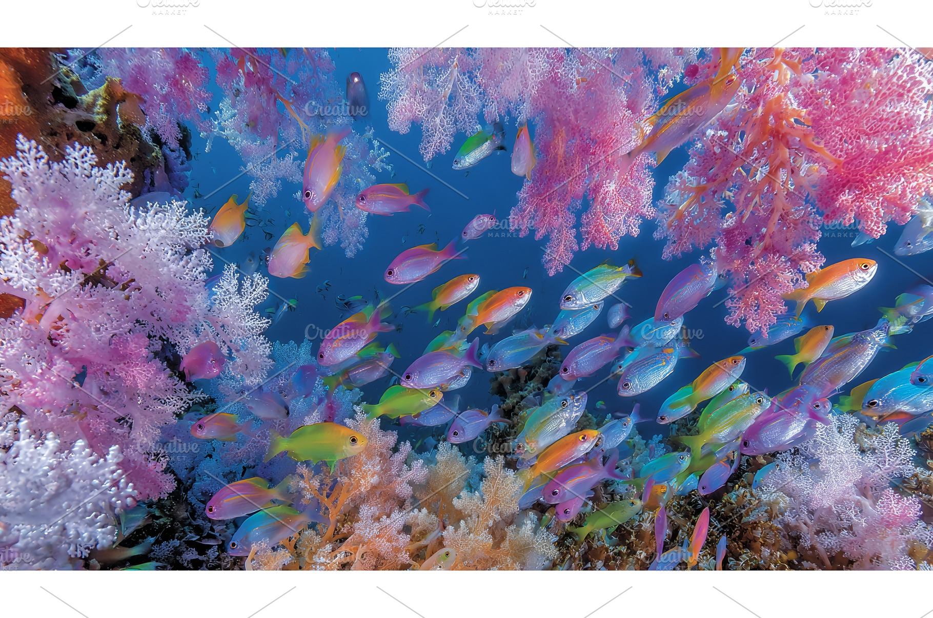 An underwater scene featuring a, a Nature Photo by ZinetroN
