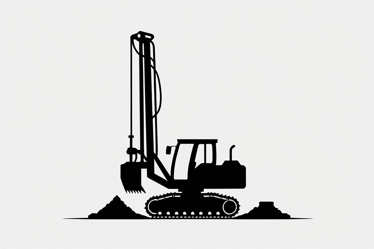 Heavy Equipment Silhouette Set, an Illustration by Designer_Momina (Photo 6 of 10)