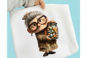 Whimsical Easter Old Lady Clipart, an Illustration by designcity5 (Thumbnail 3 of 5)