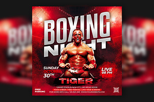 Boxing Flyer Template, a Flyer Template by Artonix
