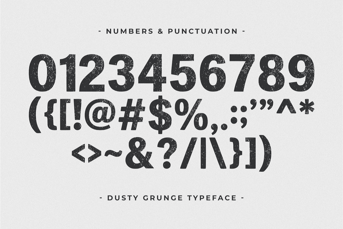 Dusty Grunge - Texture Display Font, a Sans Serif Font by Pian45 Studio (Photo 3 of 6)