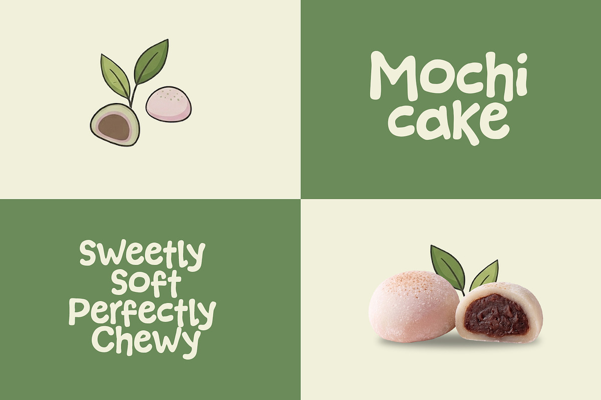 Mochi Green - Cozy & Display Font, a Handwritten Font by khurasan (Photo 5 of 6)