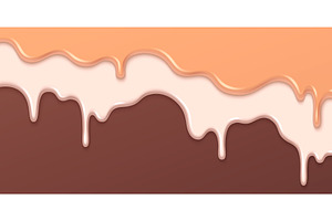Melting ice cream drips background, a Food Illustration by art PVP - market
