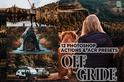 12 Off Gride Photoshop Actions, an Action Add-On by Hue Palettte Studio (Thumbnail 1 of 10)
