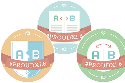 Buttons: #proudXL8