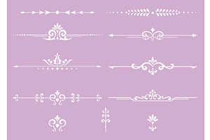 Vintage set. Floral elements for, an Illustration by RODINA