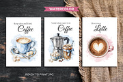 Coffee Cards Collection Watercolor, a Card Template by Iryna Denysova (Thumbnail 4 of 5)