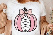 Checkered Pumpkin With Bow PNG, an Illustration by Creative Art (Thumbnail 4 of 6)