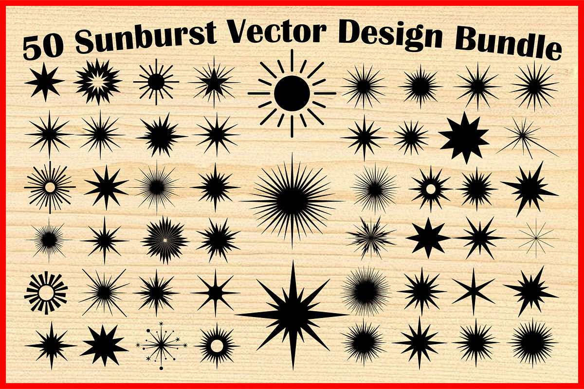 Sunburst Silhouette PNG Vector Set, an Object Illustration by Creativeshirt (Photo 1 of 4)