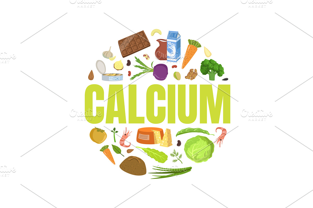 Calcium Banner Template with High, a Food Illustration by TopVectors
