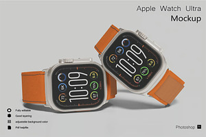 Apple Watch Ultra Mockup, a Wearable Device Mockup by zpackcreative