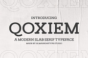 Qoxiem - Modern Slab Serif Typeface, a Serif Font by Almarkhatype (Thumbnail 1 of 10)