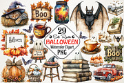 Soft Rustic Halloween Clipart, an Illustration by RobertsArt (Thumbnail 1 of 7)