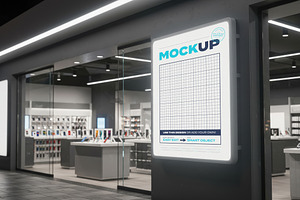 Shopping Store Sign Mockups, a Product Mockup by Luuqas Design