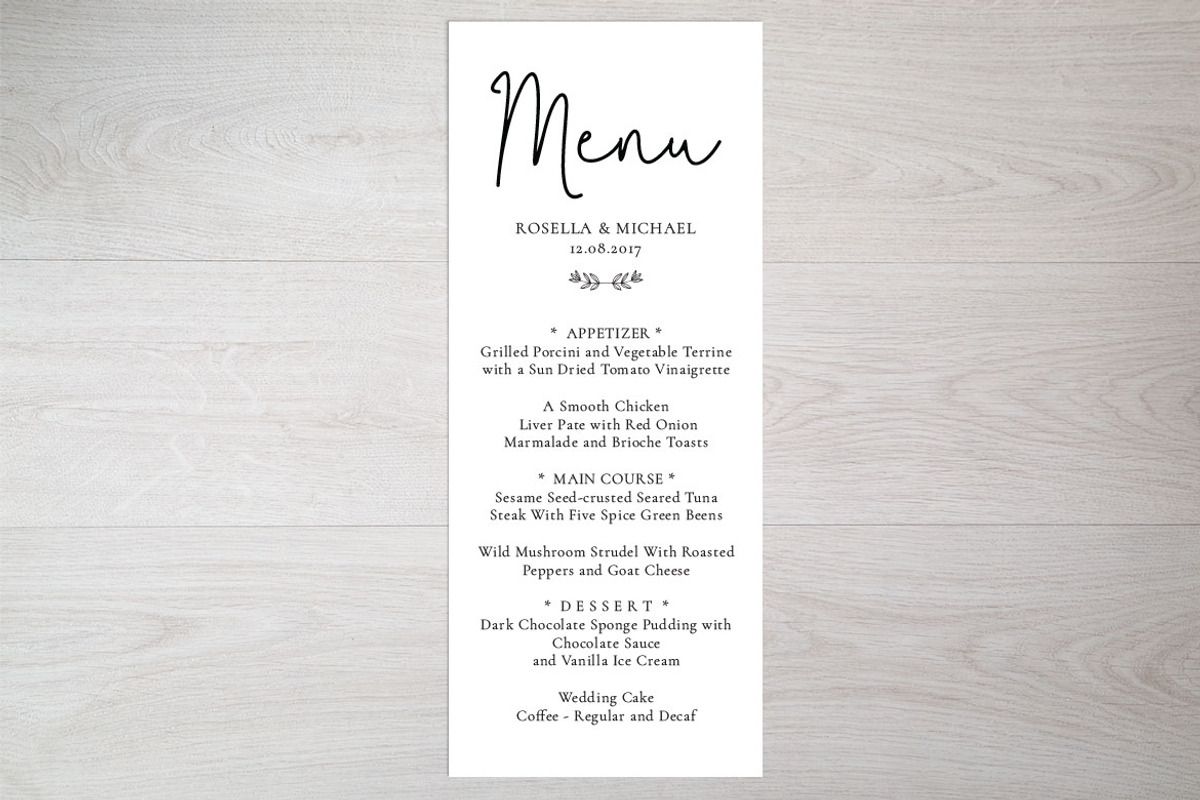 Wedding Menu Template SHR467, an Invitation Template by Shafura_Wedding (Photo 3 of 3)