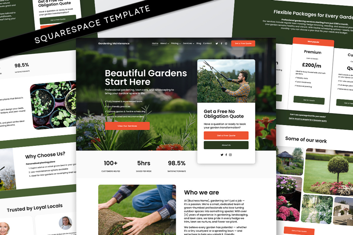 Garden Maintenance Website Template, a Websites & App Template by Template Twist Shop (Photo 1 of 10)