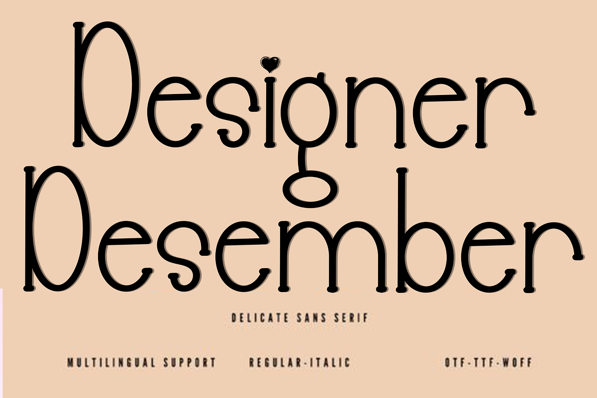 Designer Desember, a Sans Serif Font by InermediaSTUDIO (Photo 1 of 8)
