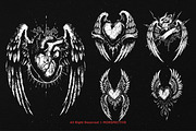 10 Bundle Dark Art Heart Wing Angel, an Illustration by Morspective (Thumbnail 5 of 7)