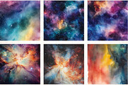 Cosmic Nebula Digital Papers, an Illustration by DreamCafeArt (Thumbnail 2 of 3)