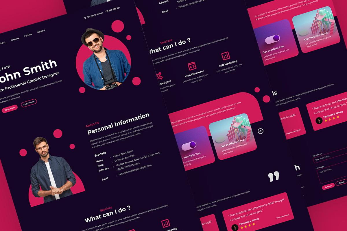 Personal Portfolio Landing Page, an UI Kit Template by ENATIVE (Photo 3 of 4)