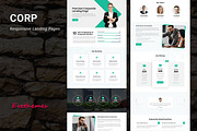CORP - Responsive HTML Landing Pages, a Landing Page Template by evethemes (Thumbnail 1 of 4)