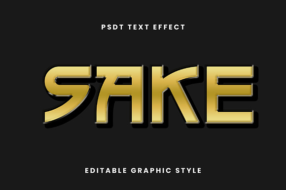 Futuristic Gold 3D Text Effect preview 3