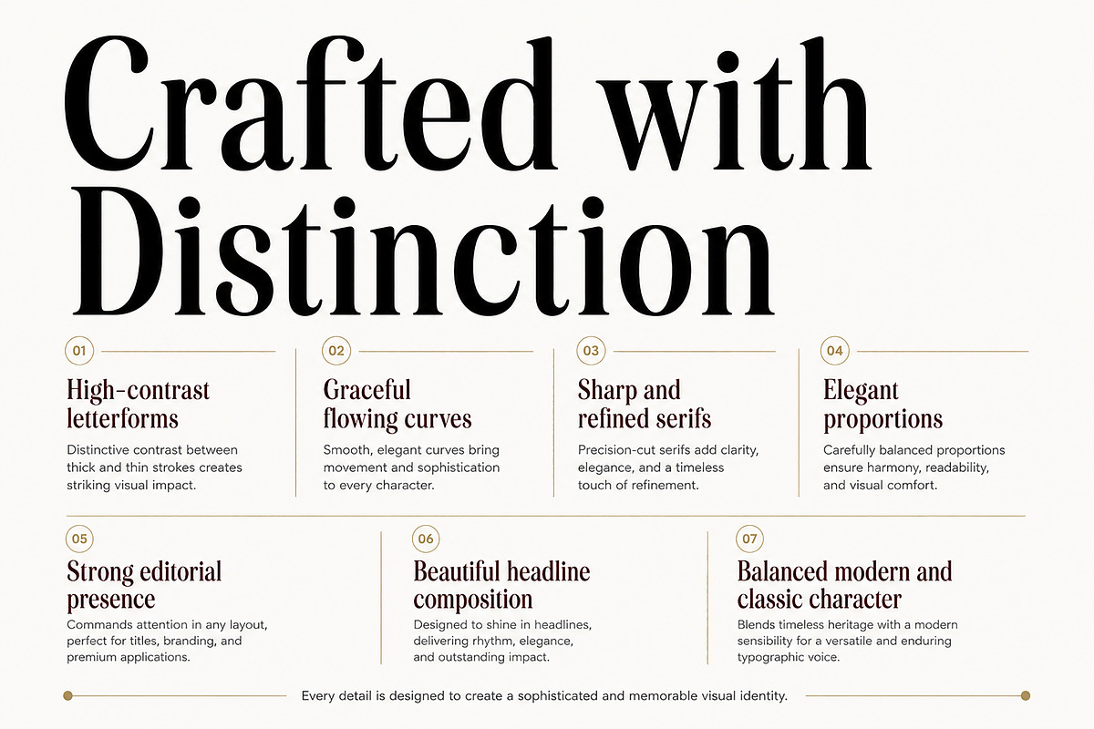 Bagiora – Elegant Display Serif Font, a Serif Font by Wow Magic (Photo 4 of 6)