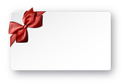 Festive card with red satin bow, a Decorative Illustration by Vjom (Thumbnail 2 of 2)