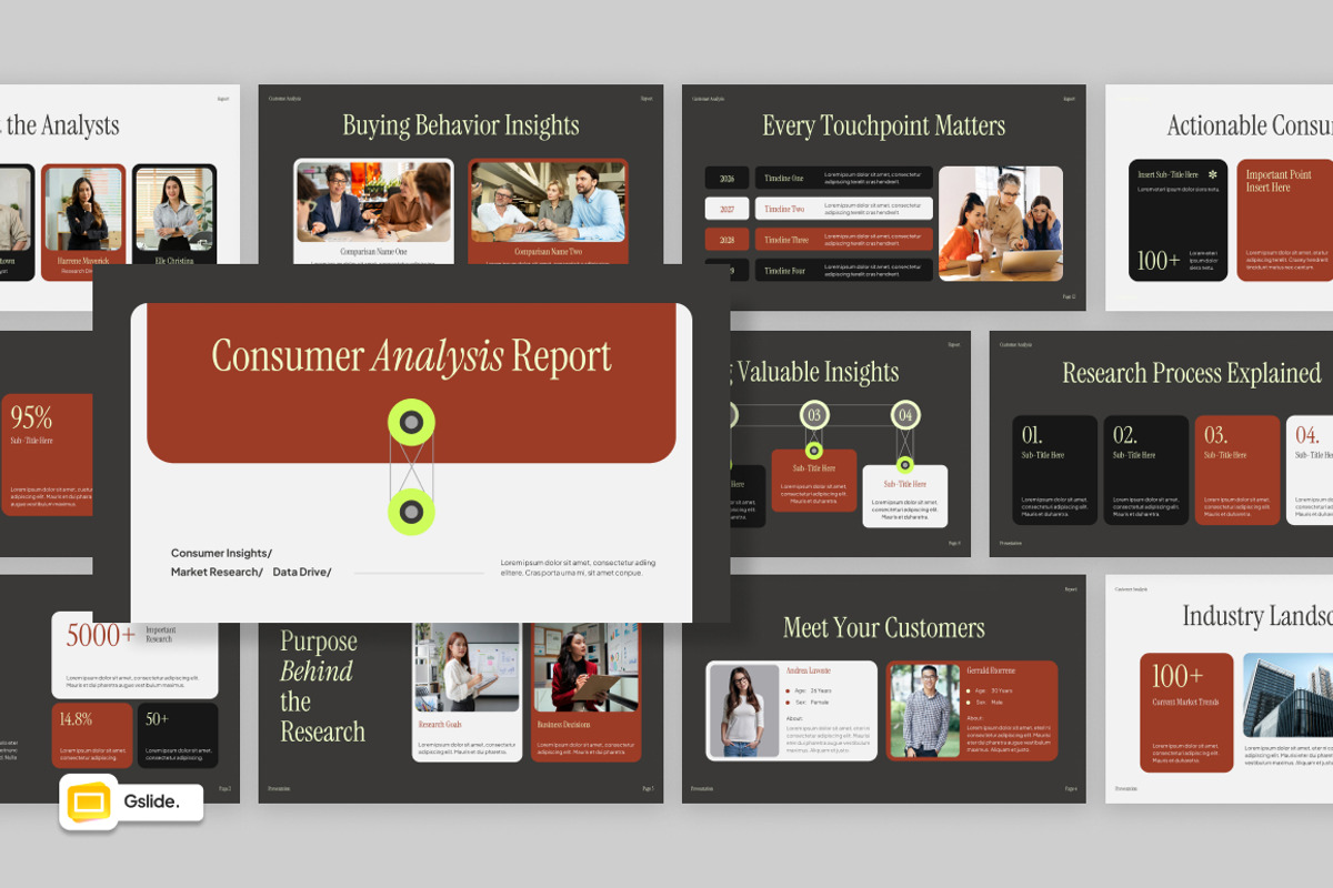 Consumer Analysis Report, a Presentation Template by Loin Studio (Photo 1 of 4)