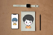 28 Cute Boy Kid Cartoon Character, a Person Illustration by jongcreative (Thumbnail 6 of 7)