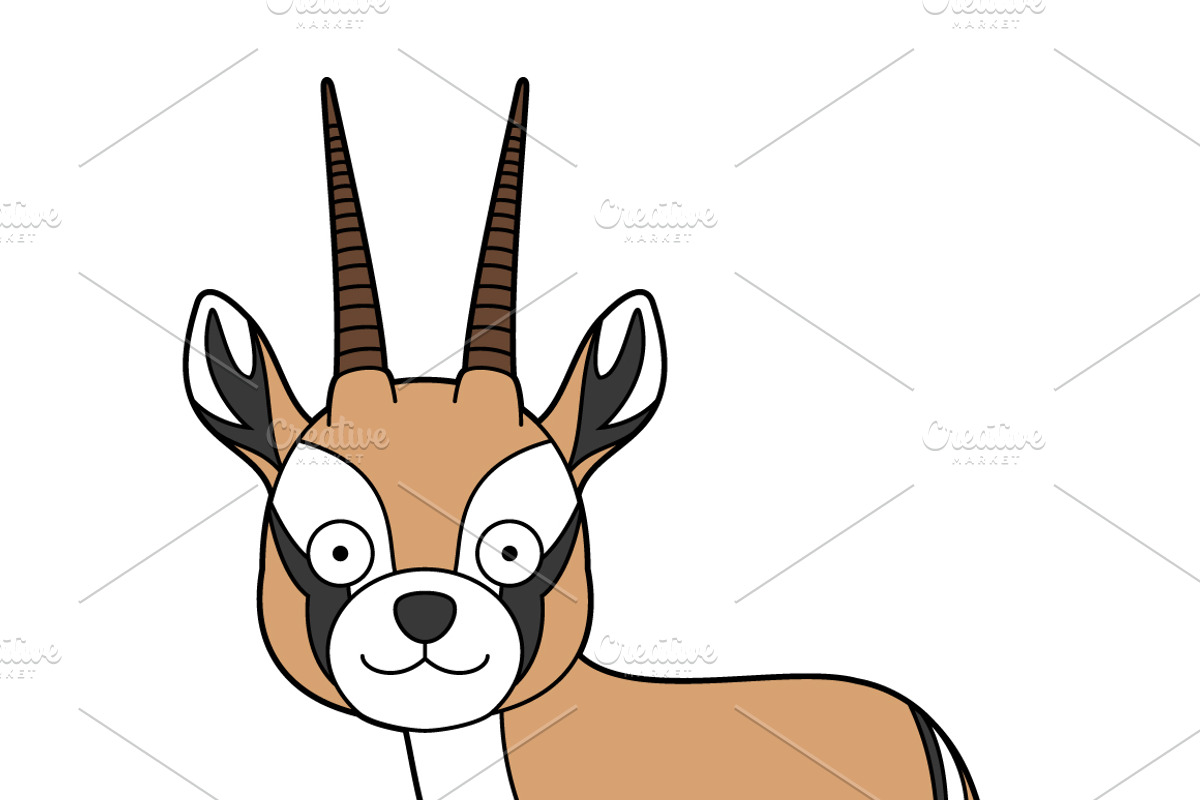 27x African Animals in cartoon style, an Animal Illustration by asantosg (Photo 4 of 12)
