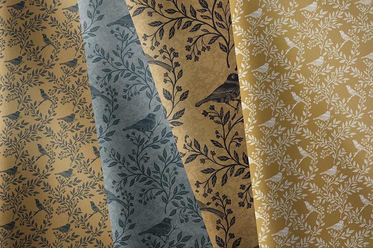 VINTAGE BIRDS pattern collection, a Pattern Graphic by Sonulkaster (Photo 5 of 5)