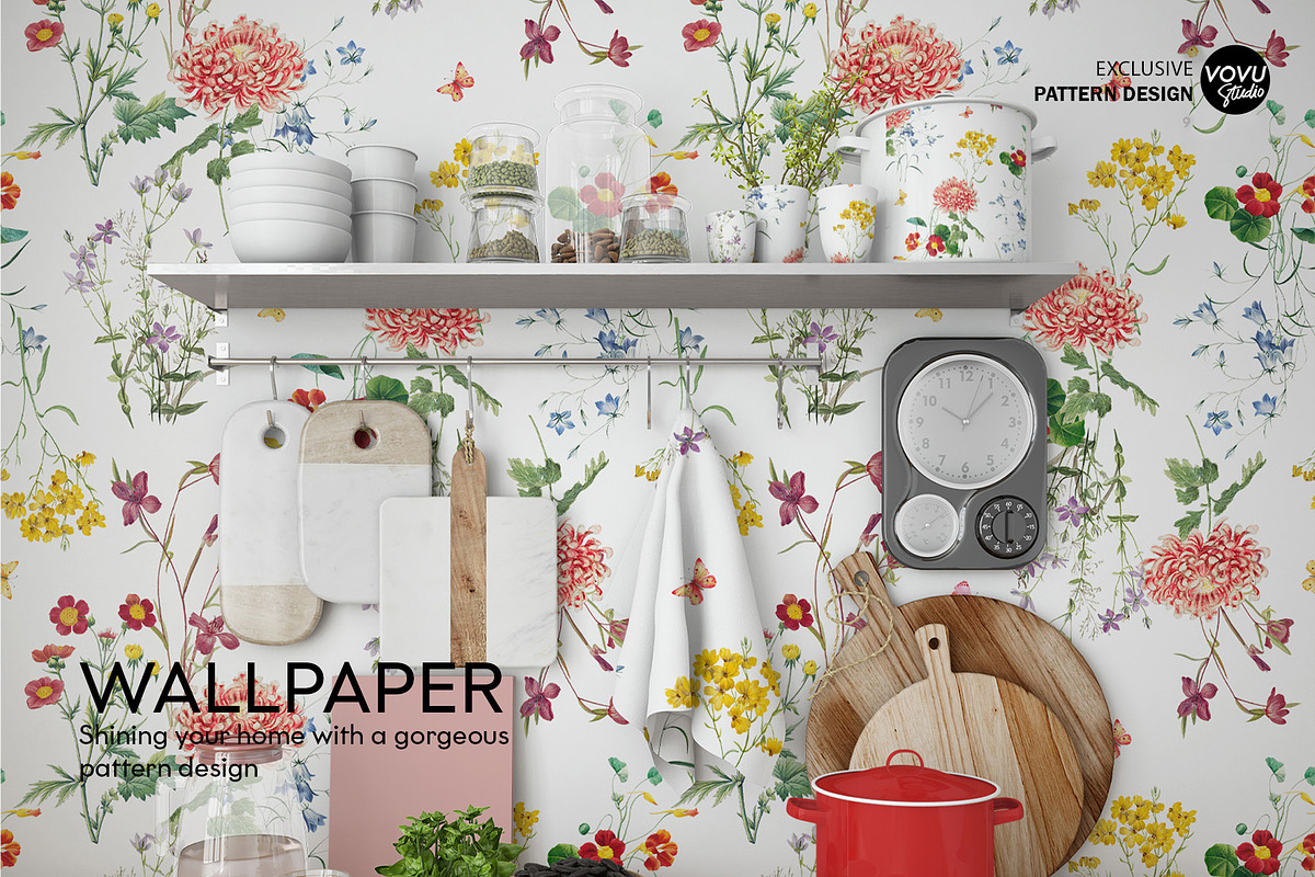 Wild floral Seamless Pattern Design, a Pattern Graphic by VOVU Studio (Photo 8 of 12)