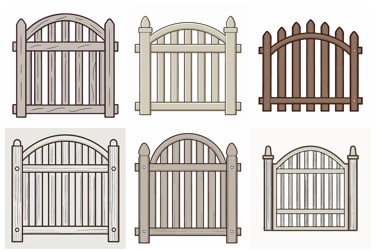 Finishes of Cartoon Wooden Fence Gat, an Object Graphic by Billah Hub