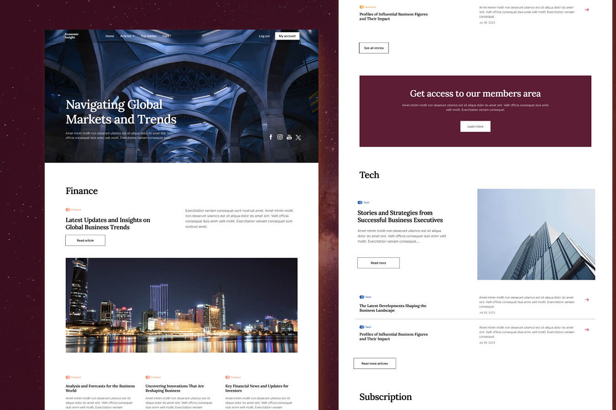 EconomicInsight - Finance Template, an UI Kit Template by EGO Creative Innovations (Photo 3 of 5)
