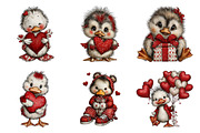 Cute Baby Duck Valentine Clipart, an Illustration by SinaCreation (Thumbnail 2 of 11)