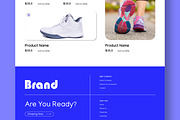 Shoes Collection Landing Page Layout, an UI Kit Template by CreativeShaper (Thumbnail 5 of 5)