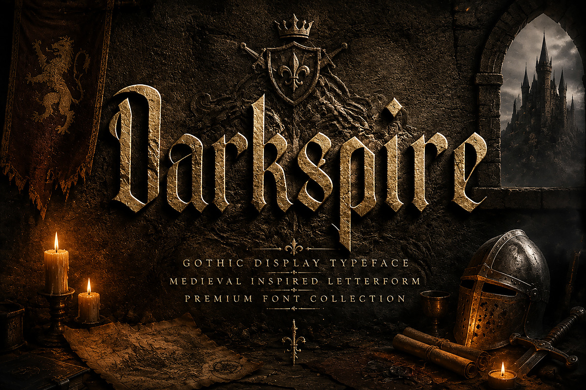 Darkspire, a Blackletter Font by Wow Magic (Photo 4 of 4)